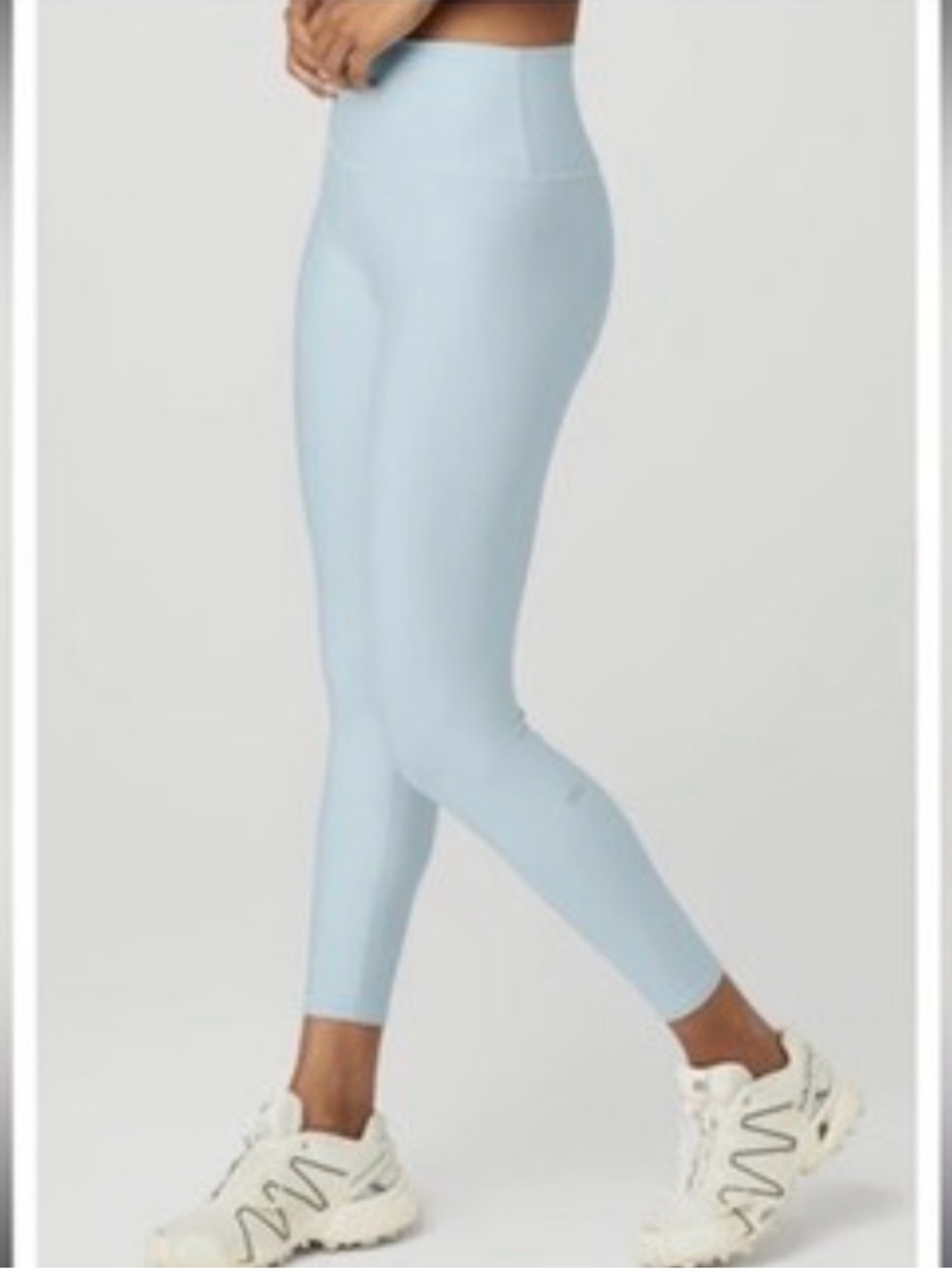 Alo High Waist Airlift Leggings 7/8 In Chalk Blue, XXSmall